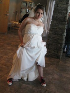 Only the coolest chucks for the coolest bride. 